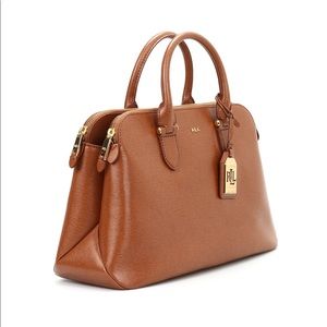 Ralph Lauren Brown Leather Satchel Bag